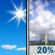 Sunday: Isolated showers and thunderstorms after noon.  Sunny, with a high near 93. Chance of precipitation is 20%.