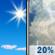Saturday: Isolated showers and thunderstorms after noon.  Mostly sunny, with a high near 92. Calm wind becoming southeast around 5 mph.  Chance of precipitation is 20%.